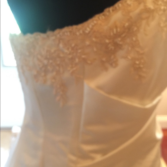 David’s Bridal Ivory & Champagne with lace and sequins 16w - Picture 3 of 13